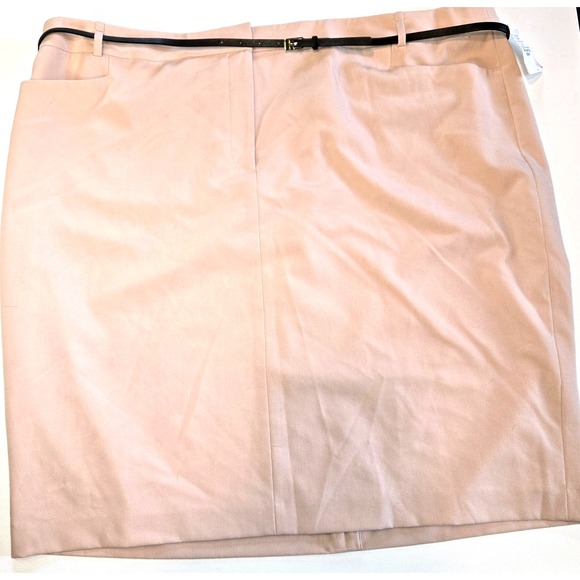 Calvin Klein Dresses & Skirts - Calvin Klein Blush Pencil Skirt with Dark Brown Thin Belt Size 24W
